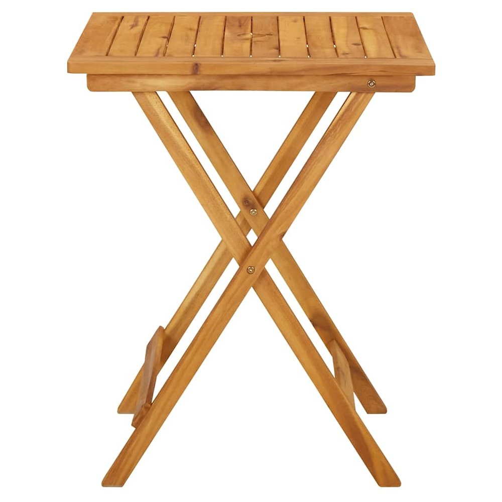 Garden Table Natural wood Solid acacia wood Small Foldable. Picture 5