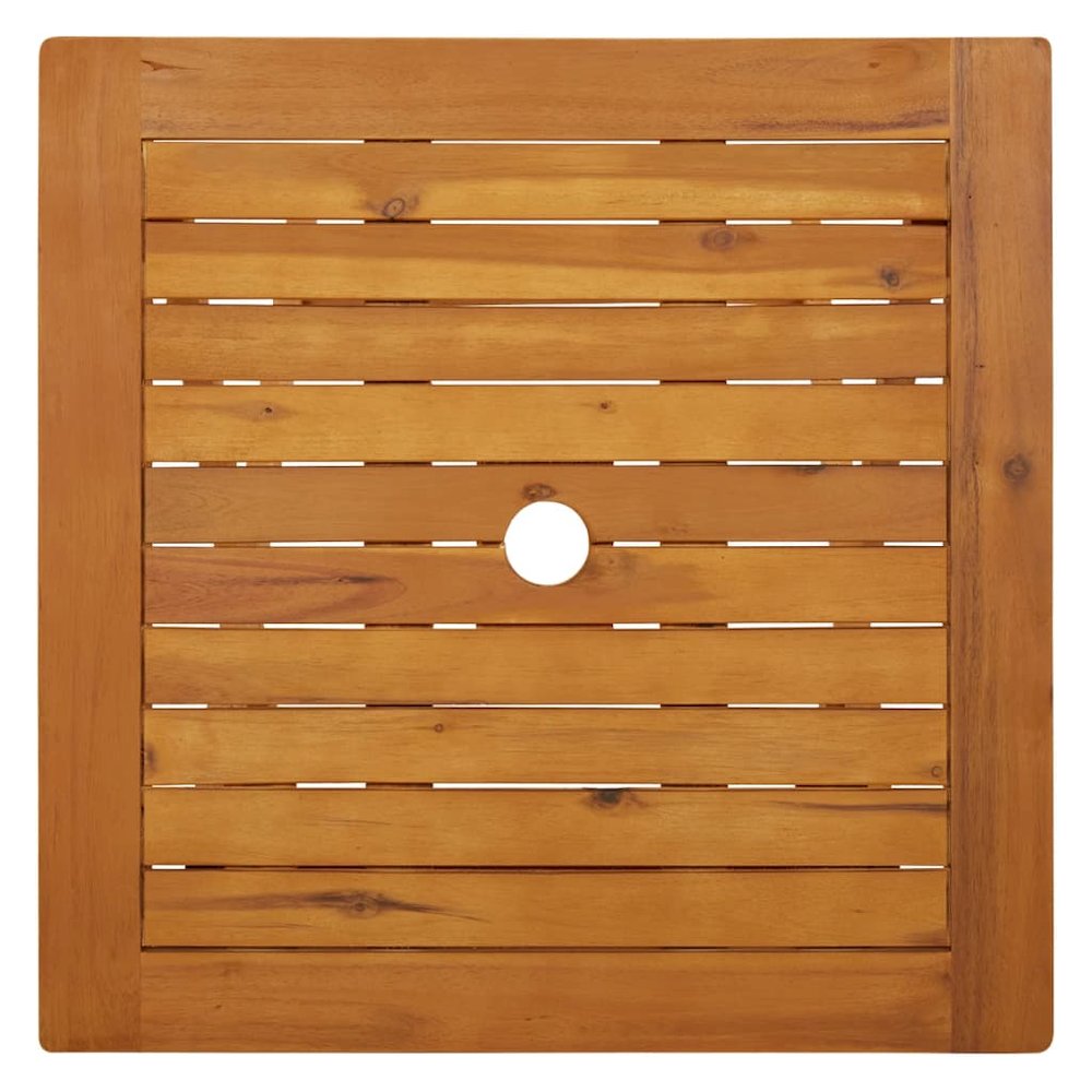 Garden Table Natural wood Solid acacia wood Small Foldable. Picture 7