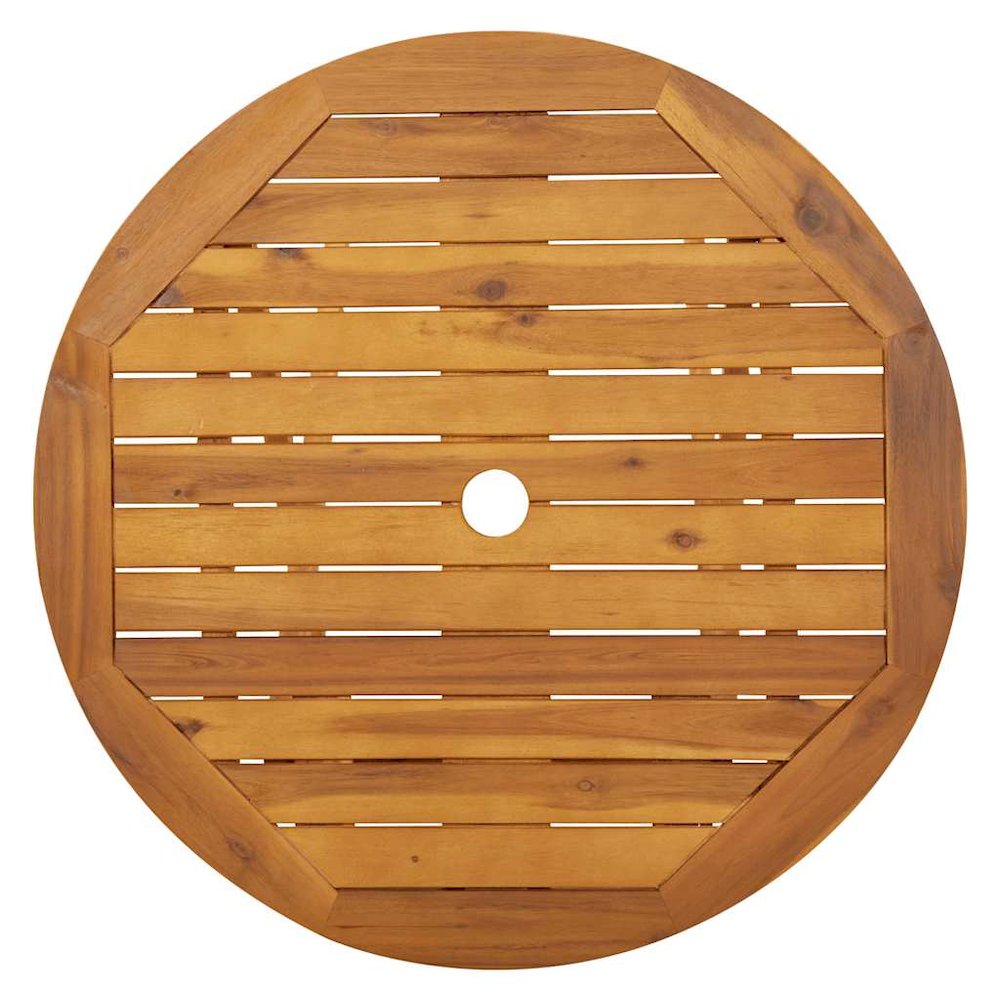 Garden Table Natural Solid Acacia Wood Medium Foldable. Picture 8