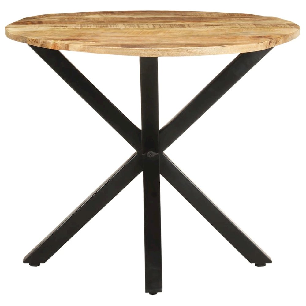 Side Table Natural wood, Black Solid mango wood, Powder-coated iron. Picture 2