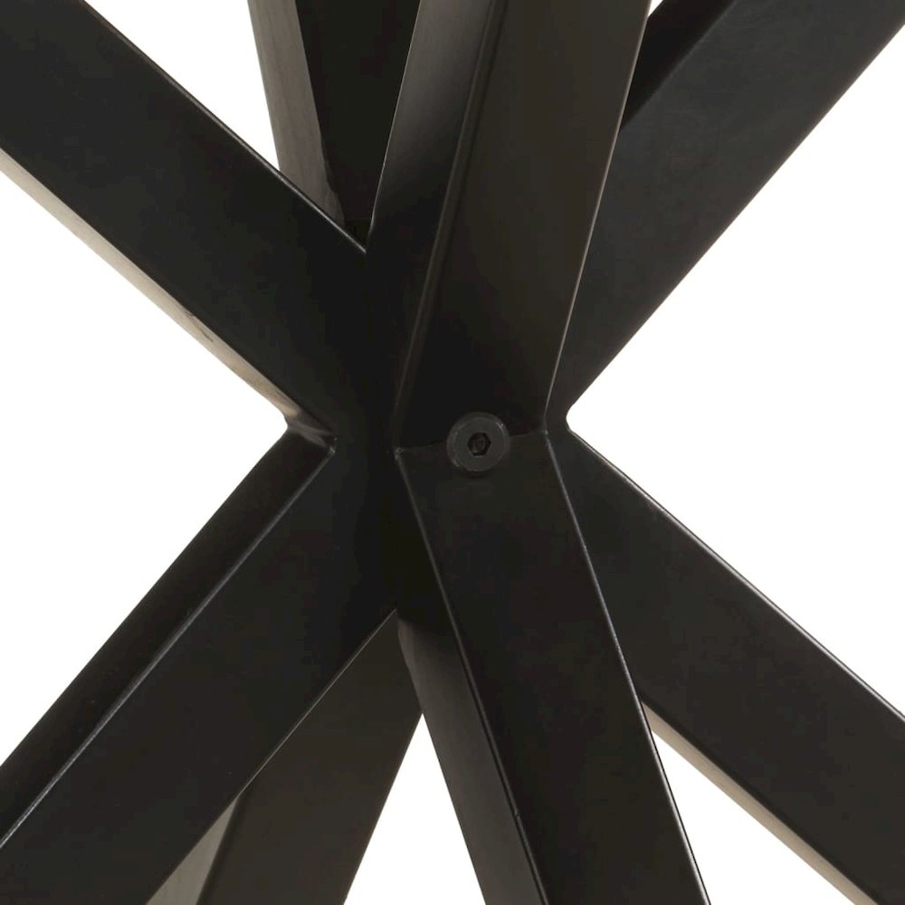 Side Table Natural wood, Black Solid mango wood, Powder-coated iron. Picture 5