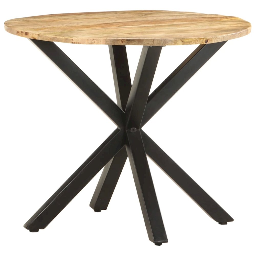 Side Table Natural wood, Black Solid mango wood, Powder-coated iron. Picture 7