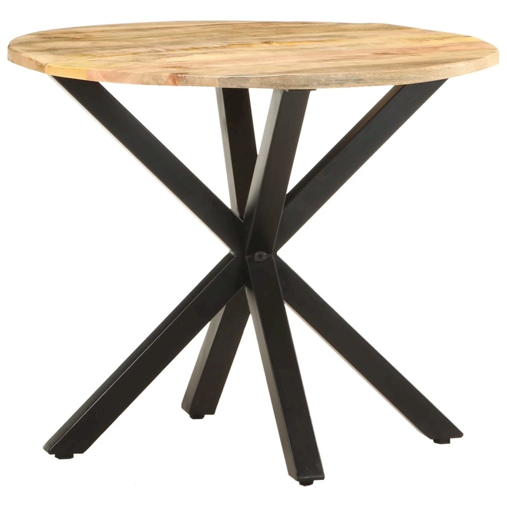 Side Table Natural wood, Black Solid mango wood, Powder-coated iron. Picture 10