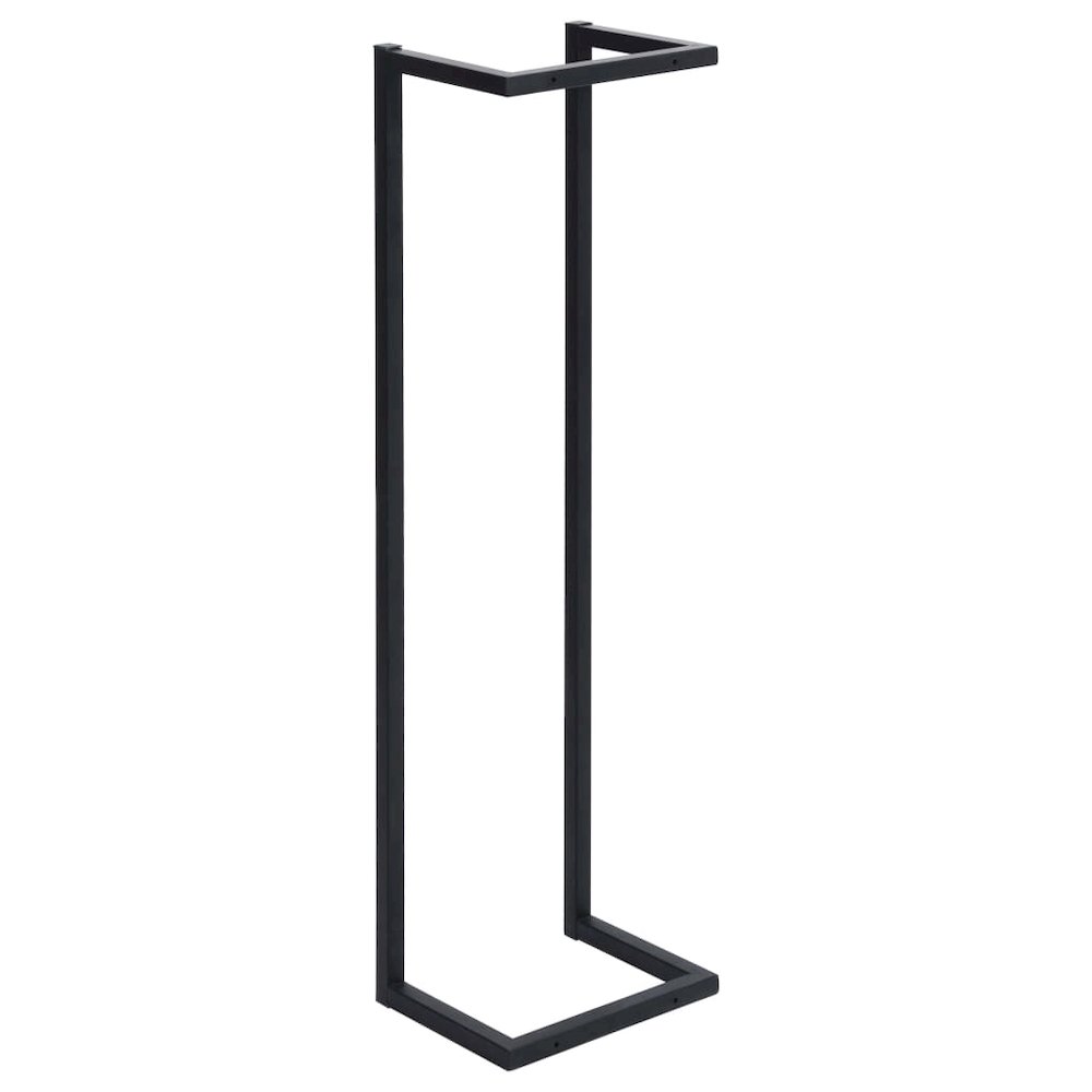 Towel Rack Black Iron 37.4 in tall Towel Rack Rectangular. Picture 5