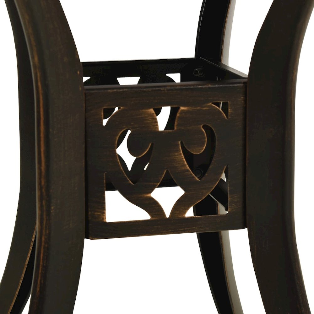 Garden Table Bronze Cast Aluminum Medium Decorative Inlays. Picture 4