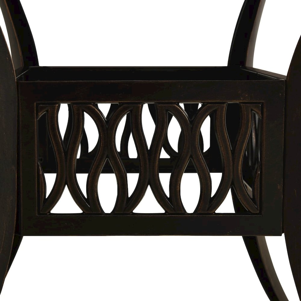 Garden Table Bronze Cast Aluminum Medium Decorative Inlays. Picture 4