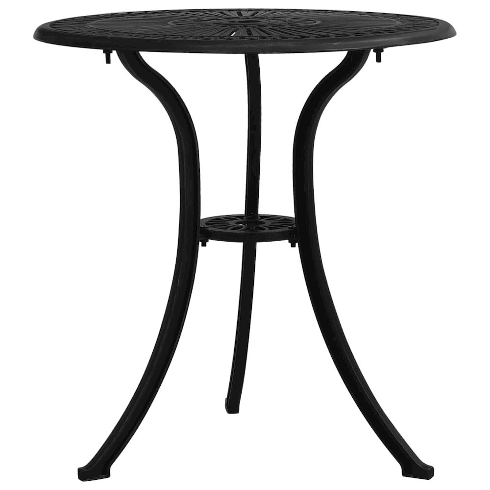 Bistro Set Black Cast aluminum Three-piece set Durable. Picture 6
