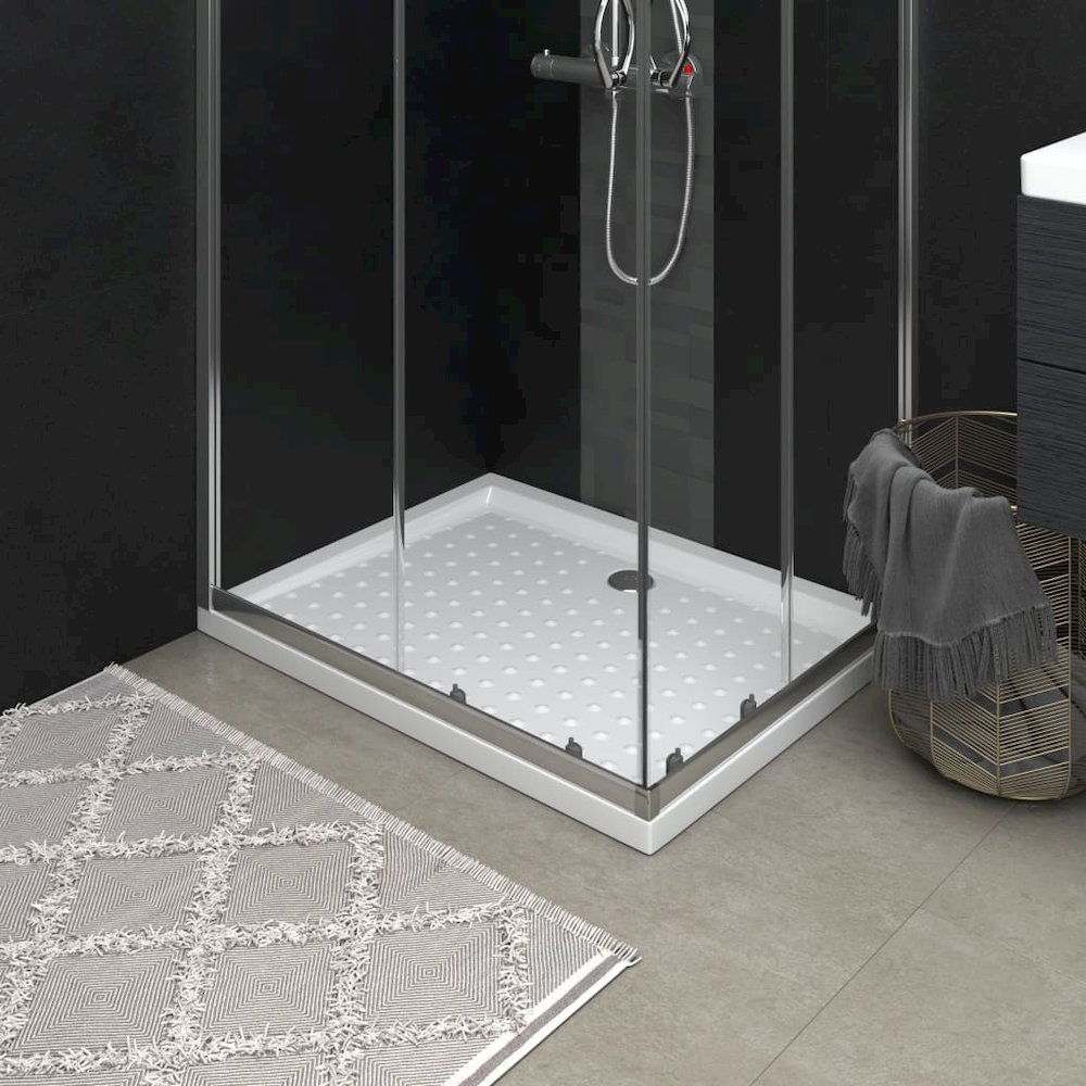Shower Base Tray with Dots White 35.4"x27.6"x1.6" ABS. Picture 1