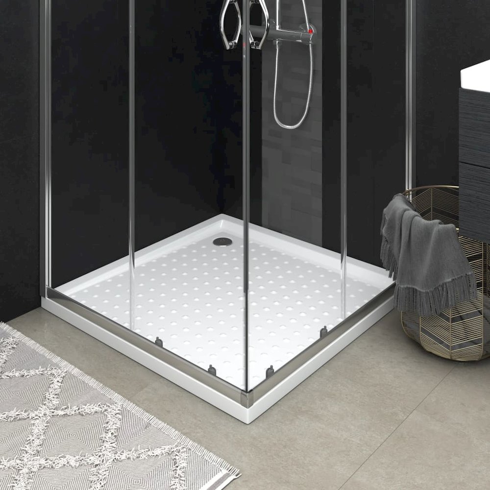 Shower Base Tray with Dots White 31.5"x31.5"x1.6" ABS. Picture 1