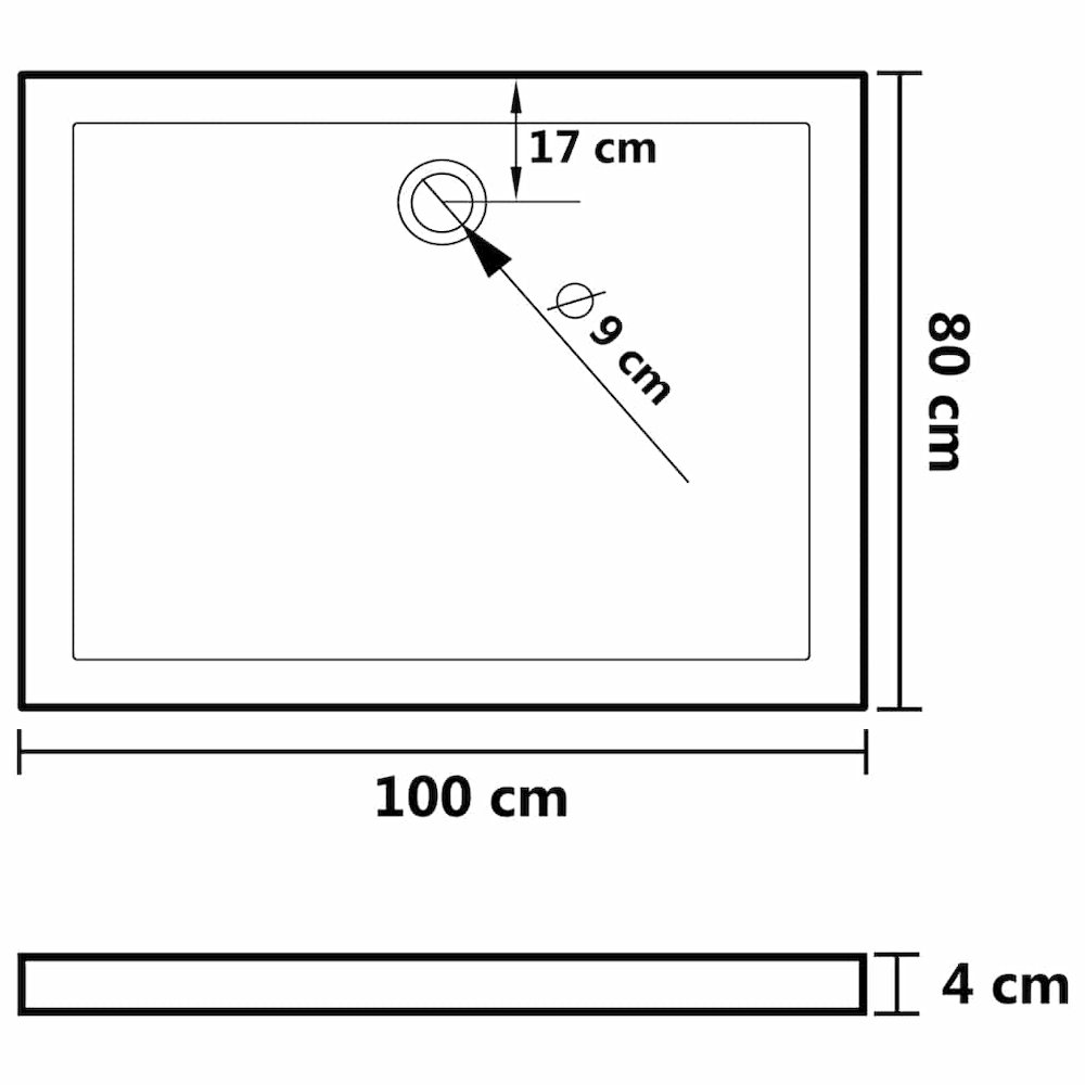 Rectangular ABS Shower Base Tray 31.5"x39.4". Picture 9