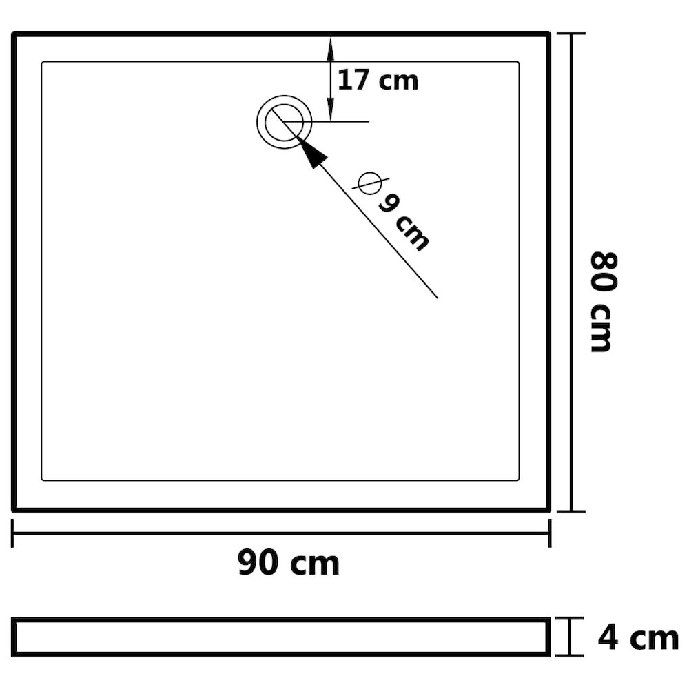 Rectangular ABS Shower Base Tray White 31.5"x35.4". Picture 8