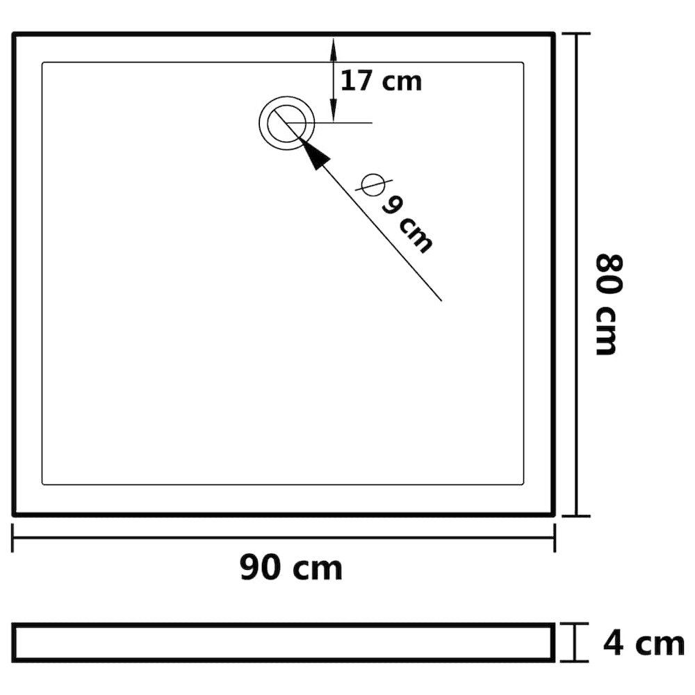 Rectangular ABS Shower Base Tray White 31.5"x35.4". Picture 9