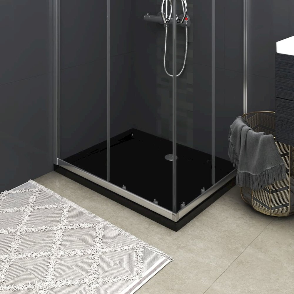 Rectangular ABS Shower Base Tray Black 31.5"x39.4". Picture 2