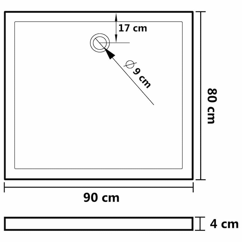 Rectangular ABS Shower Base Tray Black 31.5"x35.4". Picture 9