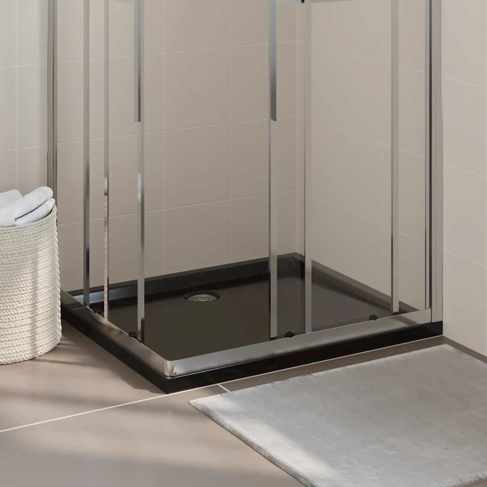 Rectangular ABS Shower Base Tray Black 31.5"x35.4". Picture 2