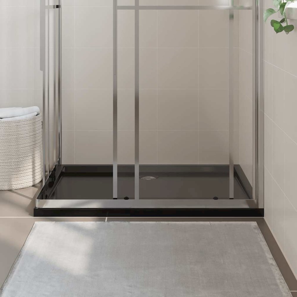 Rectangular ABS Shower Base Tray Black 31.5"x43.3". Picture 3