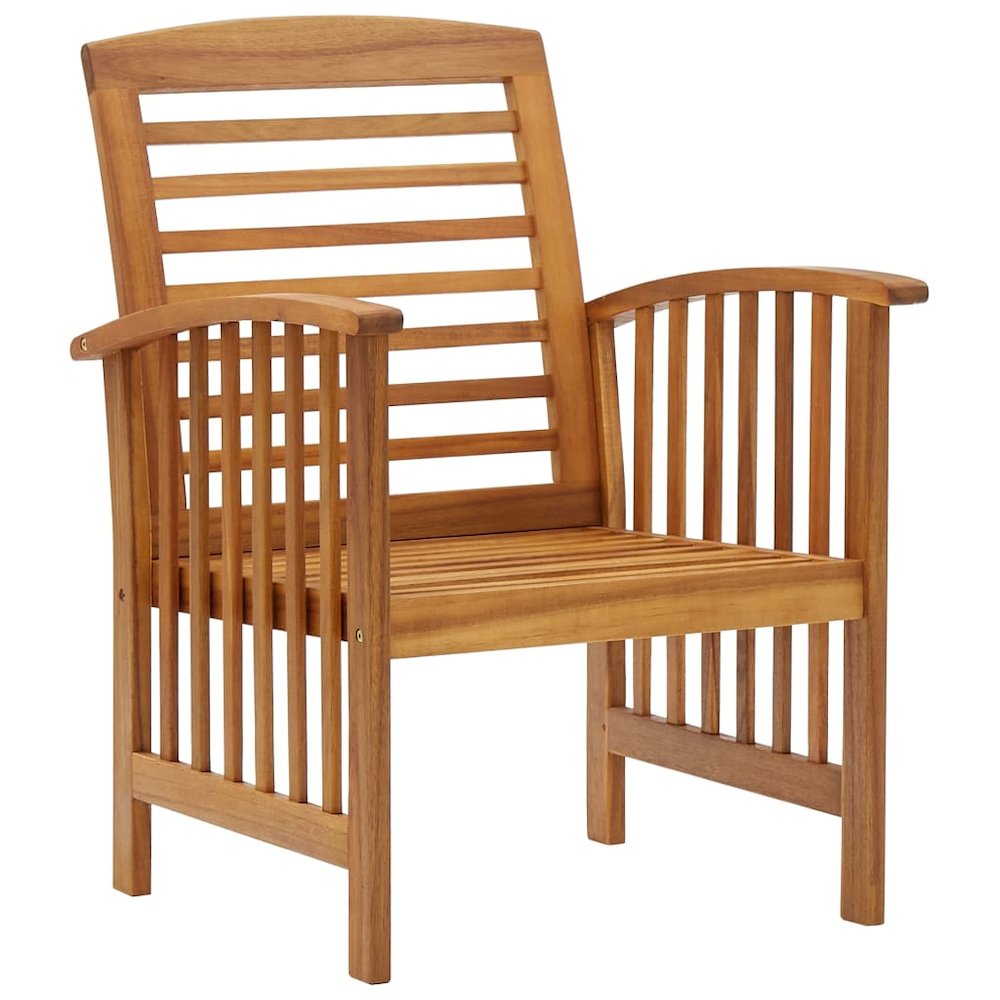 Garden Lounge Set Natural Wood Solid Acacia wood Standard Durable. Picture 5