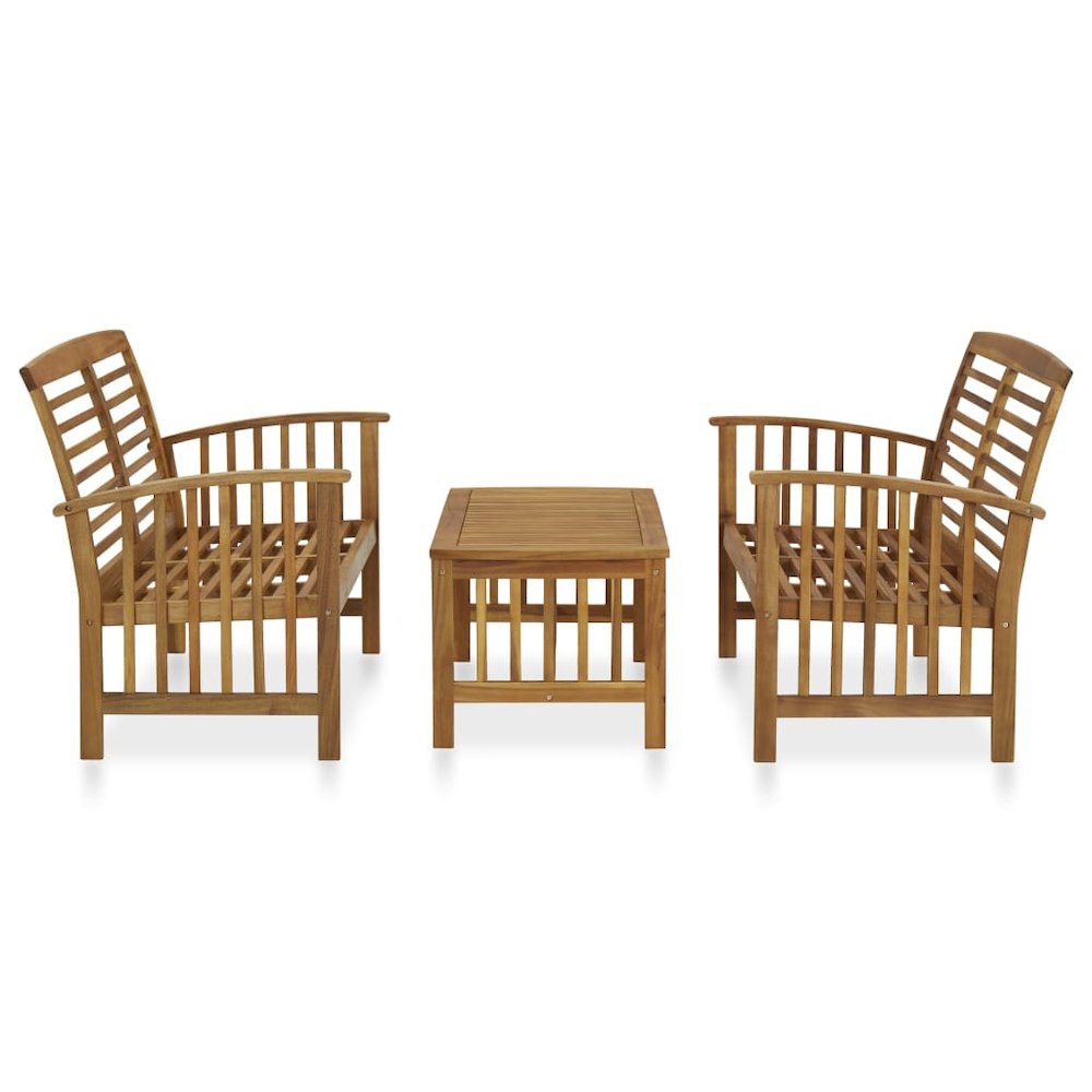 Garden Lounge Set Acacia Solid acacia wood Medium Durable. Picture 2