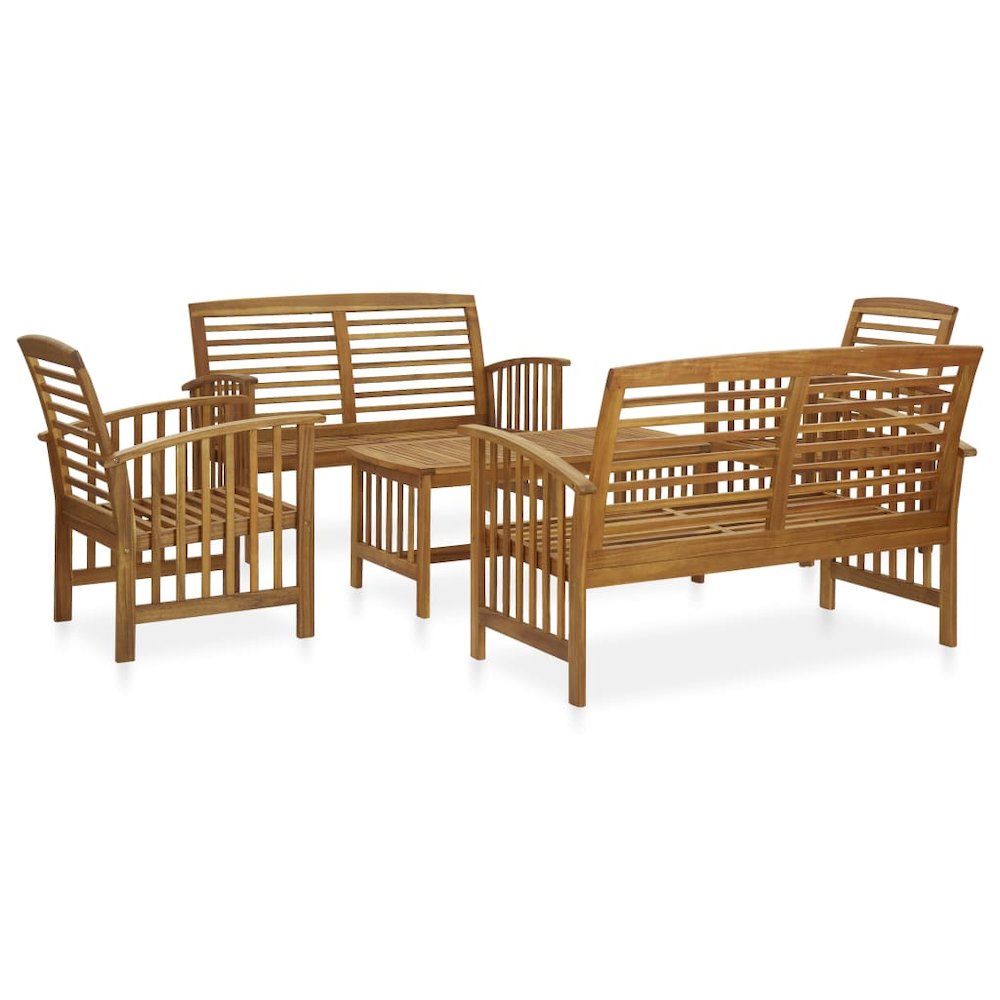 Garden Lounge Set Natural wood Solid Acacia wood Large Seats Many. Picture 1