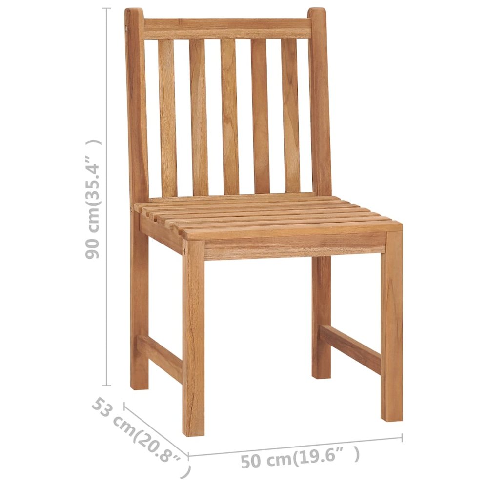 Garden Chair Set of 2 Natural Teak Teak hardwood Standard. Picture 8