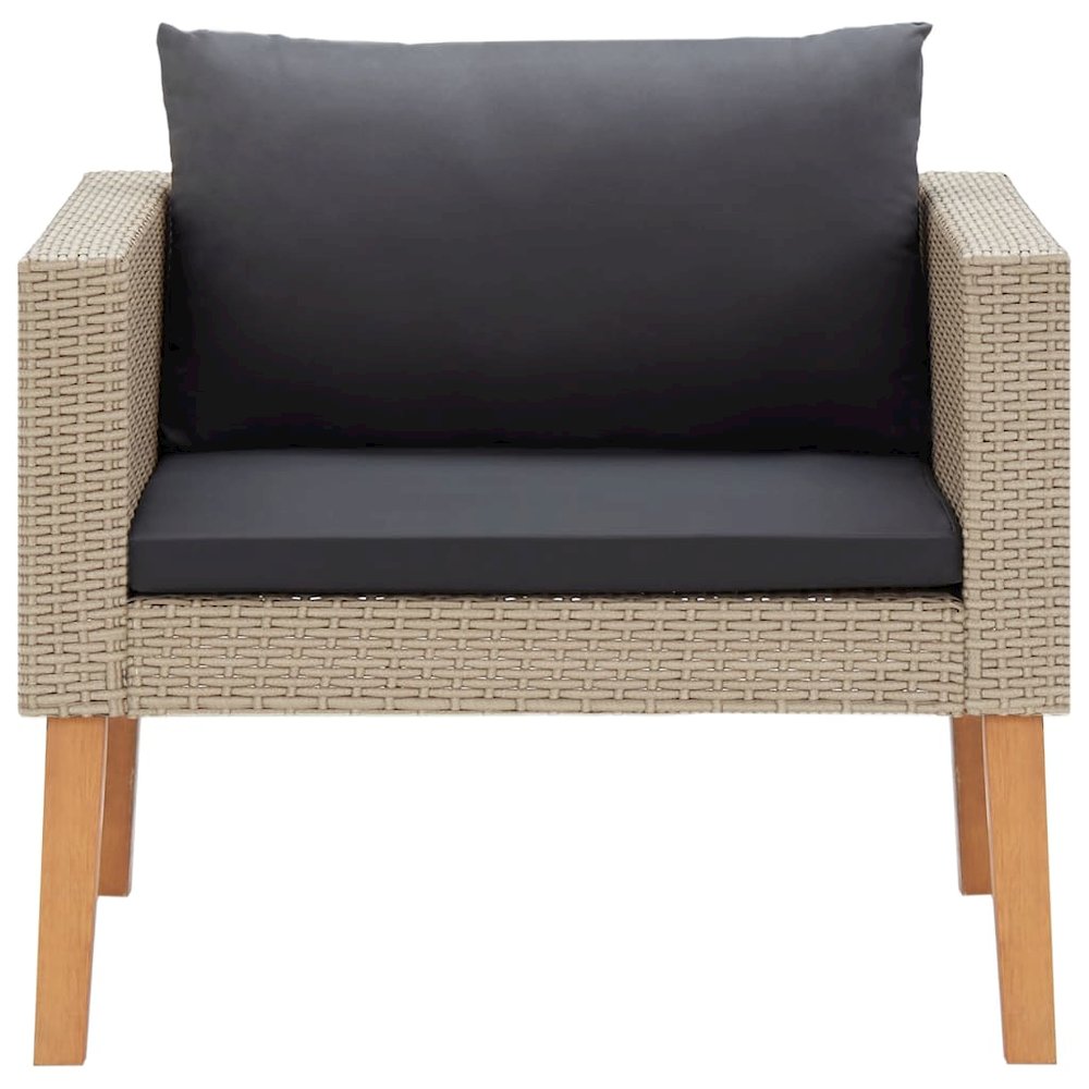 Garden Furniture Set Beige, Anthracite. Picture 4