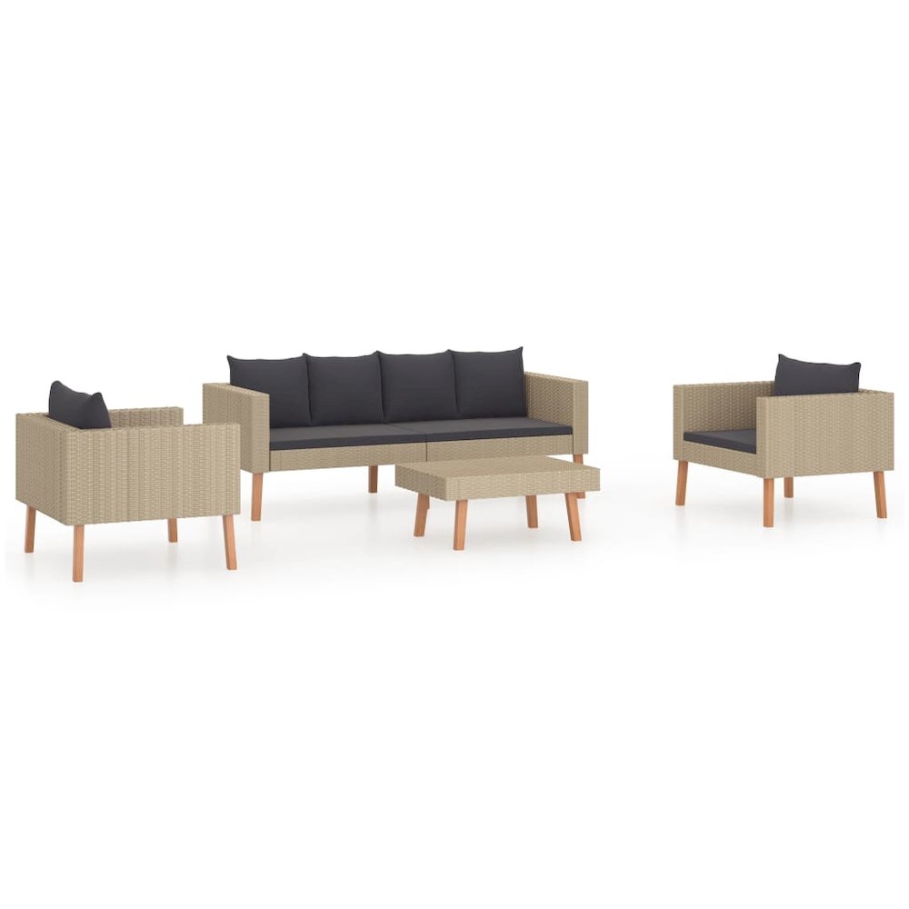 Garden Furniture Set Beige. Picture 2