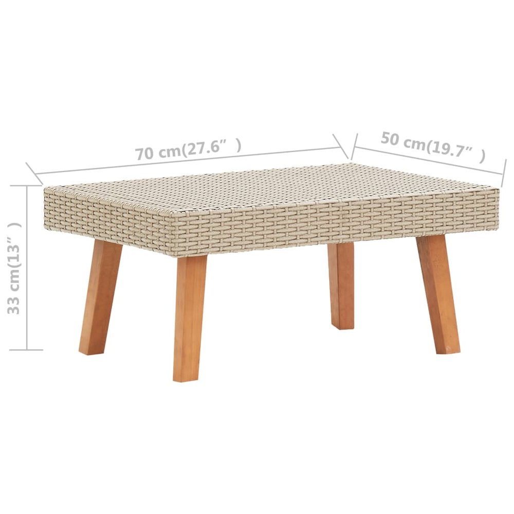 Garden Furniture Set Beige and Anthracite. Picture 11