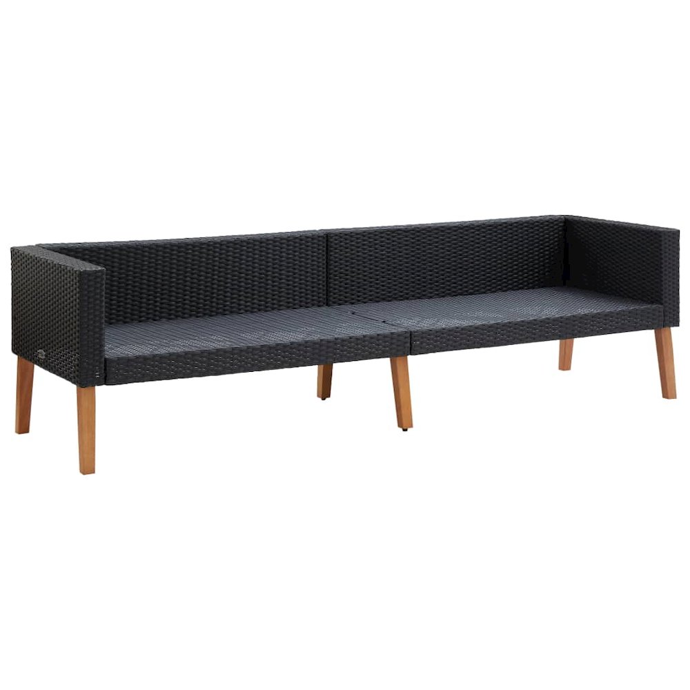 Garden Furniture Set Black, Cream White. Picture 5