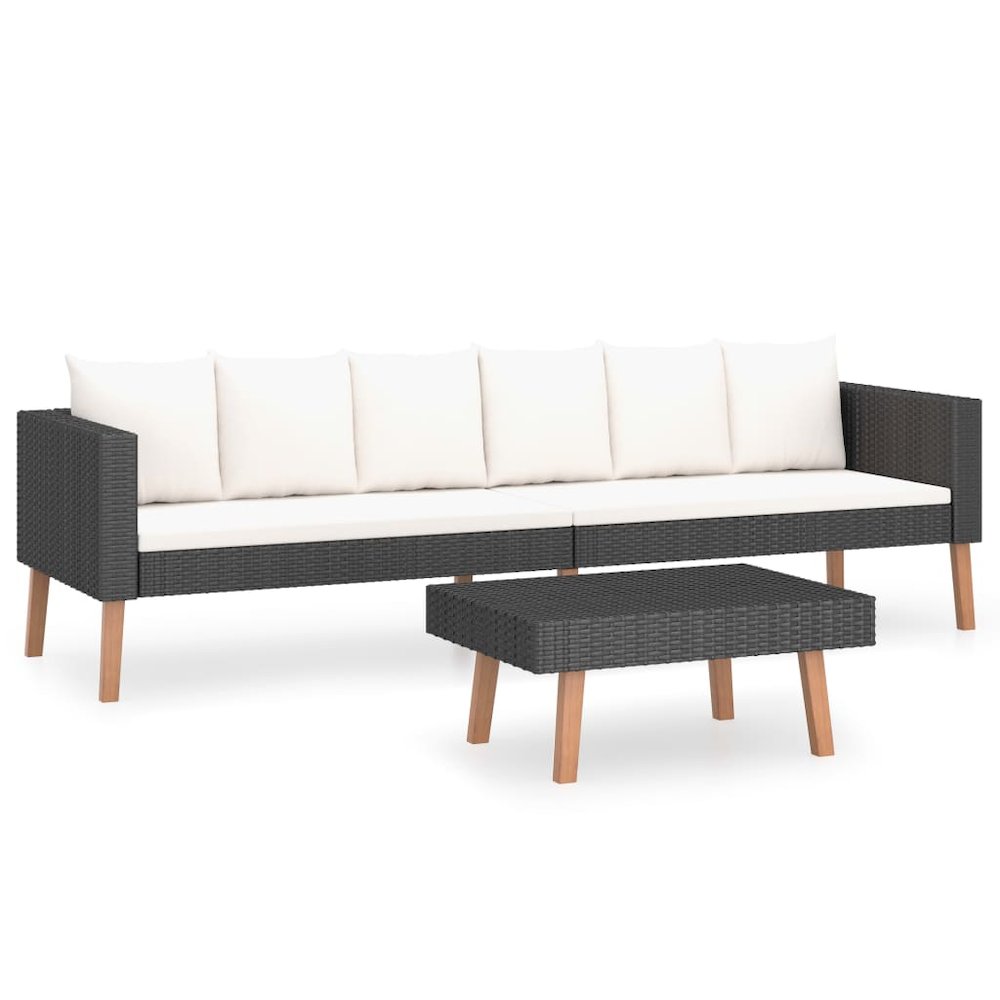 Garden Furniture Set Black. Picture 2