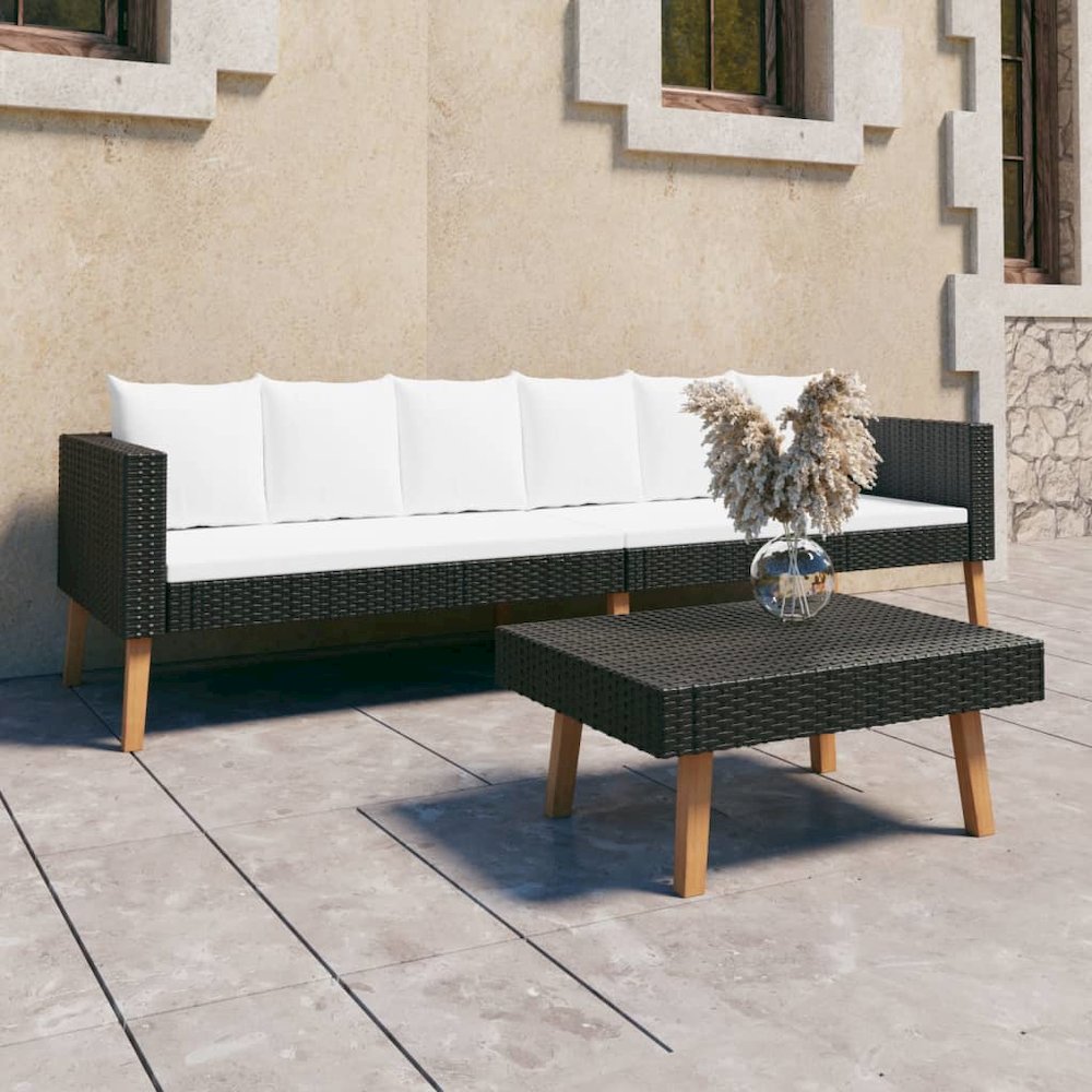 Garden Furniture Set Black. Picture 1