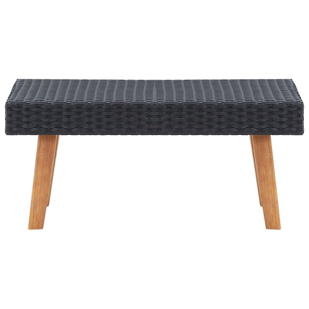Garden Furniture Set Black PE rattan Medium Durable. Picture 7