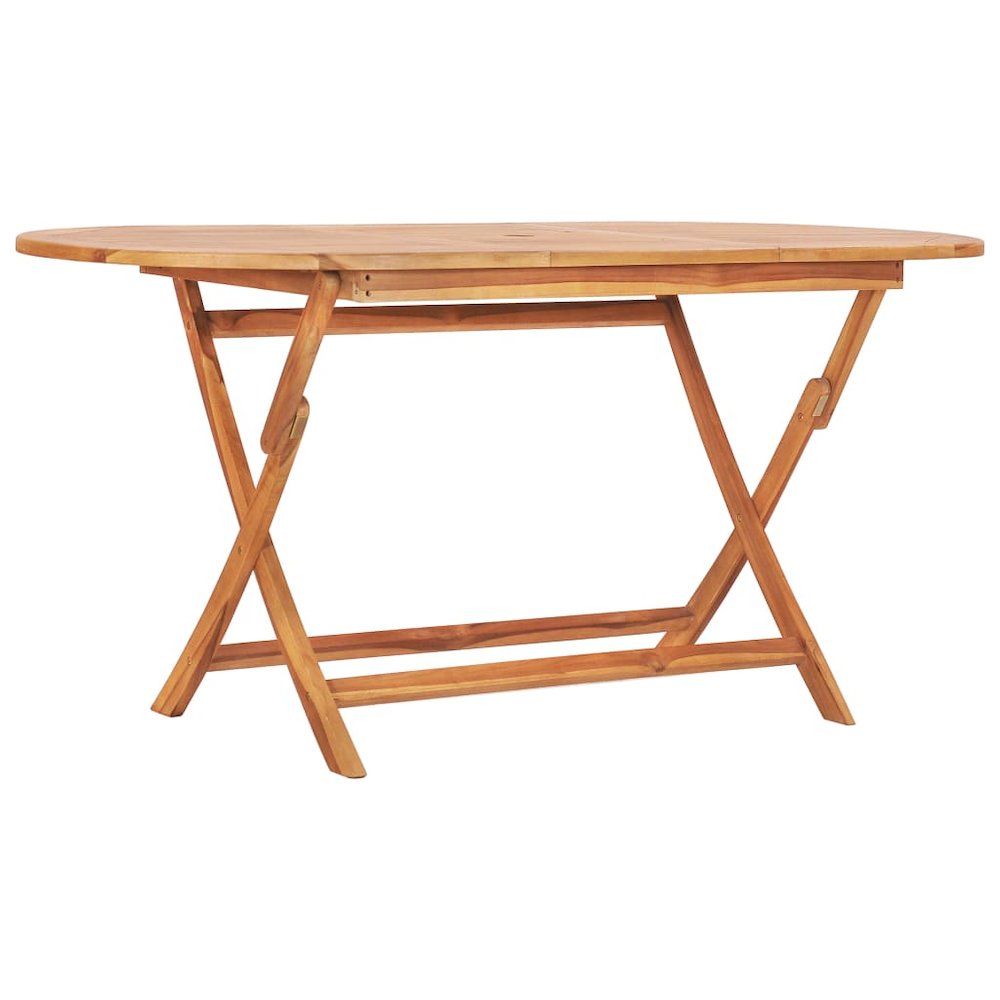 Outdoor Dining Set Natural Teak Smooth sanded teak hardwood. Picture 4