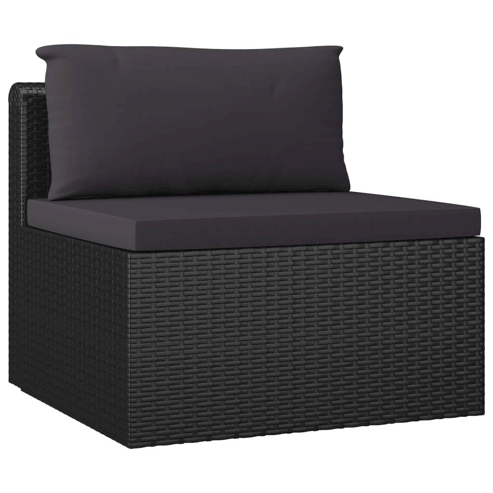 Garden Lounge Set Black. Picture 4