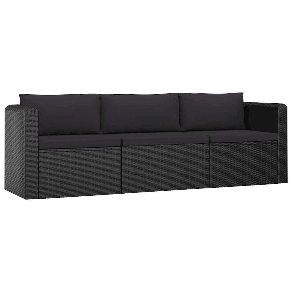 Garden Lounge Set Black. Picture 5