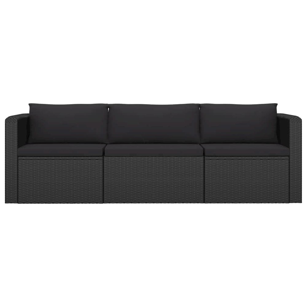 Garden Lounge Set Black. Picture 6