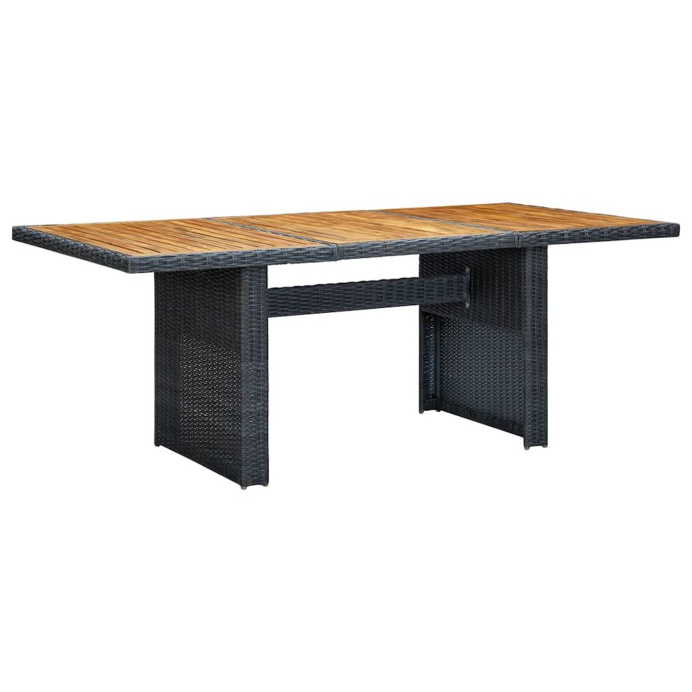 Outdoor Dining Set Dark grey Round PE rattan Large. Picture 10