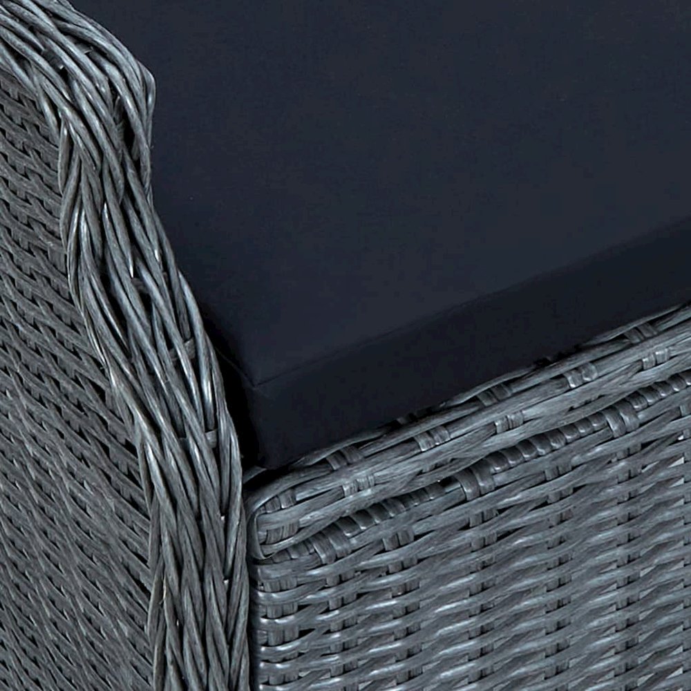 Outdoor Dining Set Dark grey and black. Picture 9