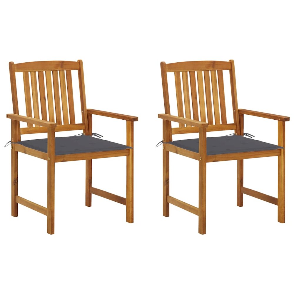Garden Chair Set of 2 Anthracite. Picture 1