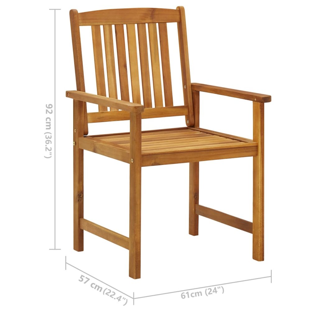 Garden Chair Set of 2 Red Solid Acacia wood, Polyester Standard. Picture 11