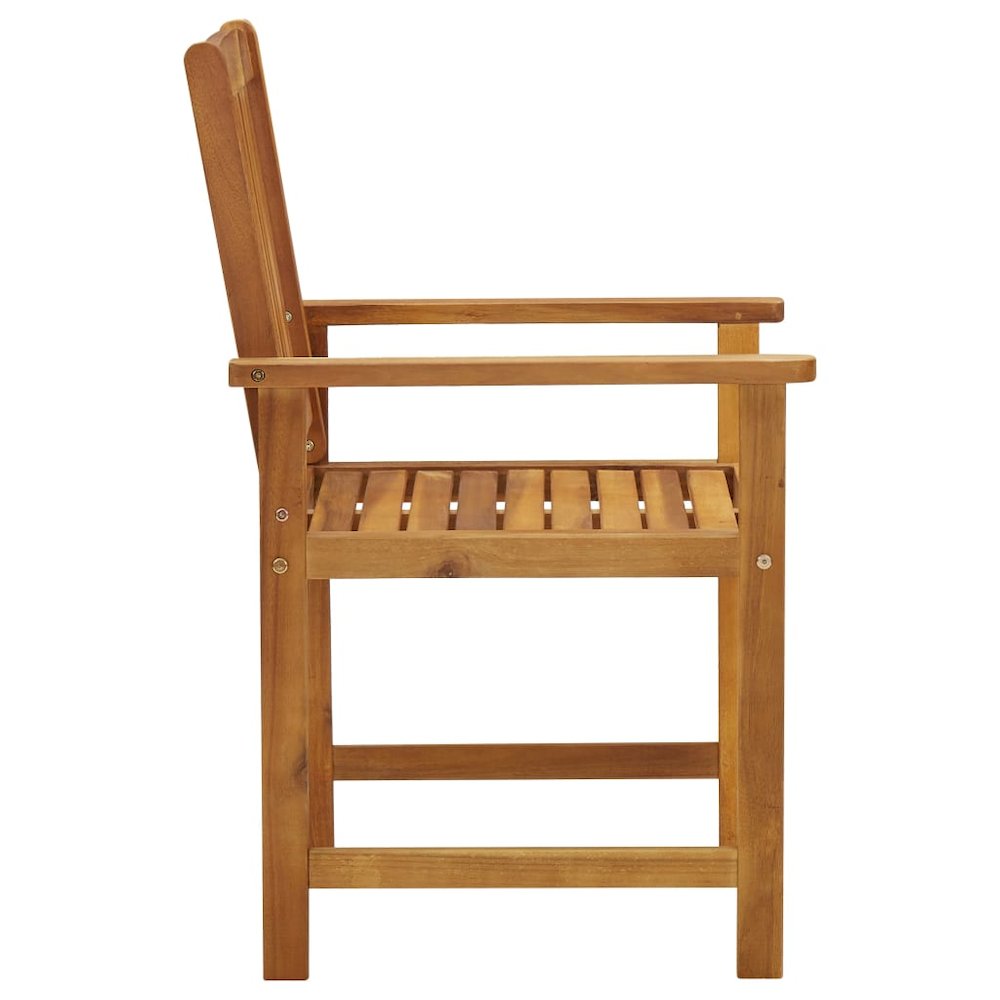 Patio Chair Set of 2 Wooden Brown. Picture 5