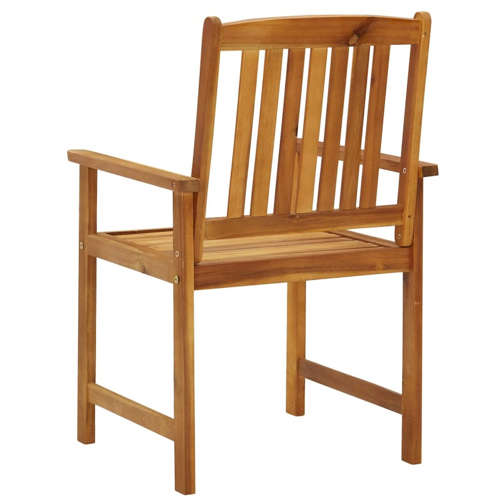 Patio Chair Set of 2 Wooden Brown. Picture 6