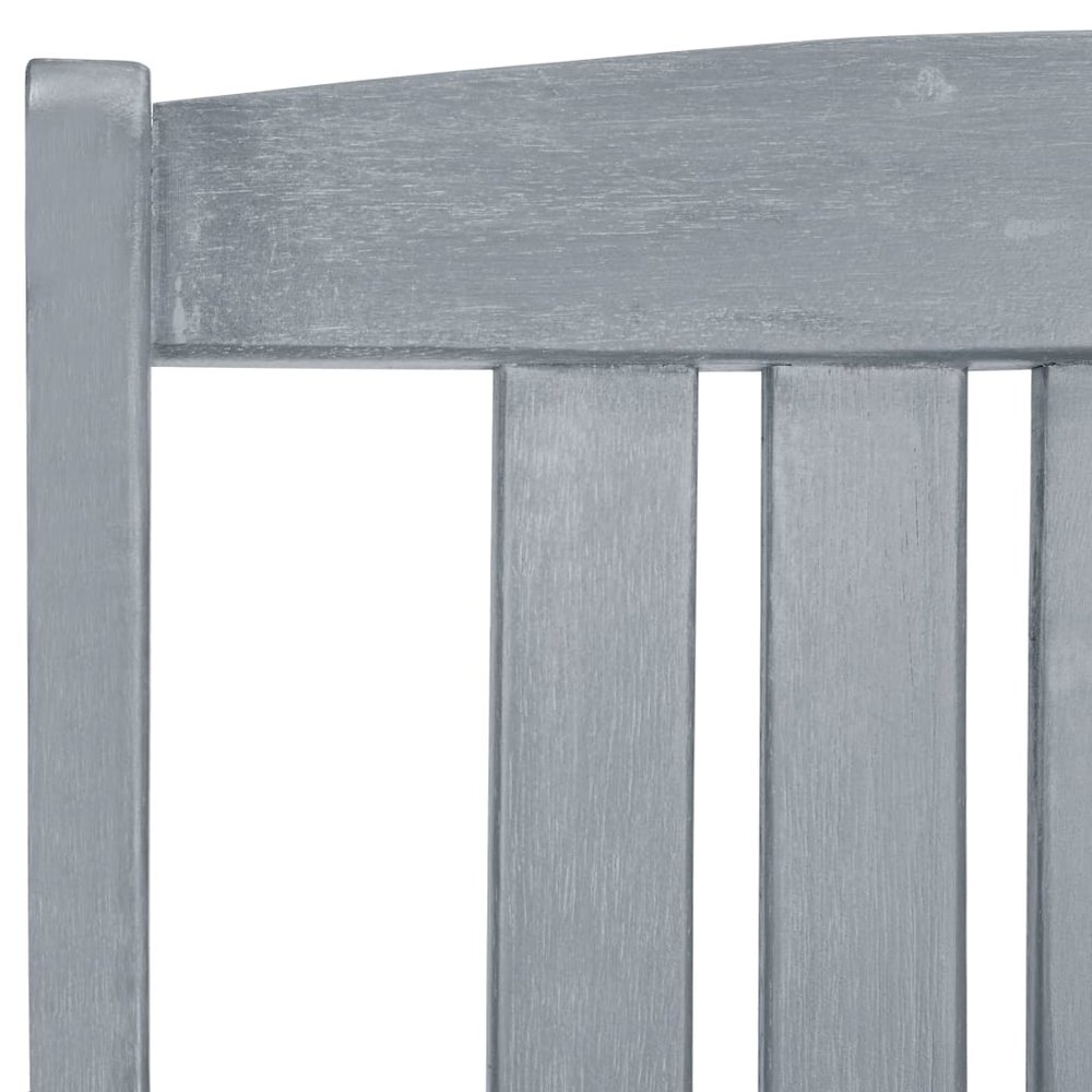 Patio Chair Set of 4 Gray with a gray wash finish. Picture 7