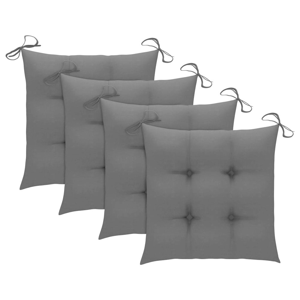 Patio Chair Set of 4 Gray with a gray wash finish. Picture 8