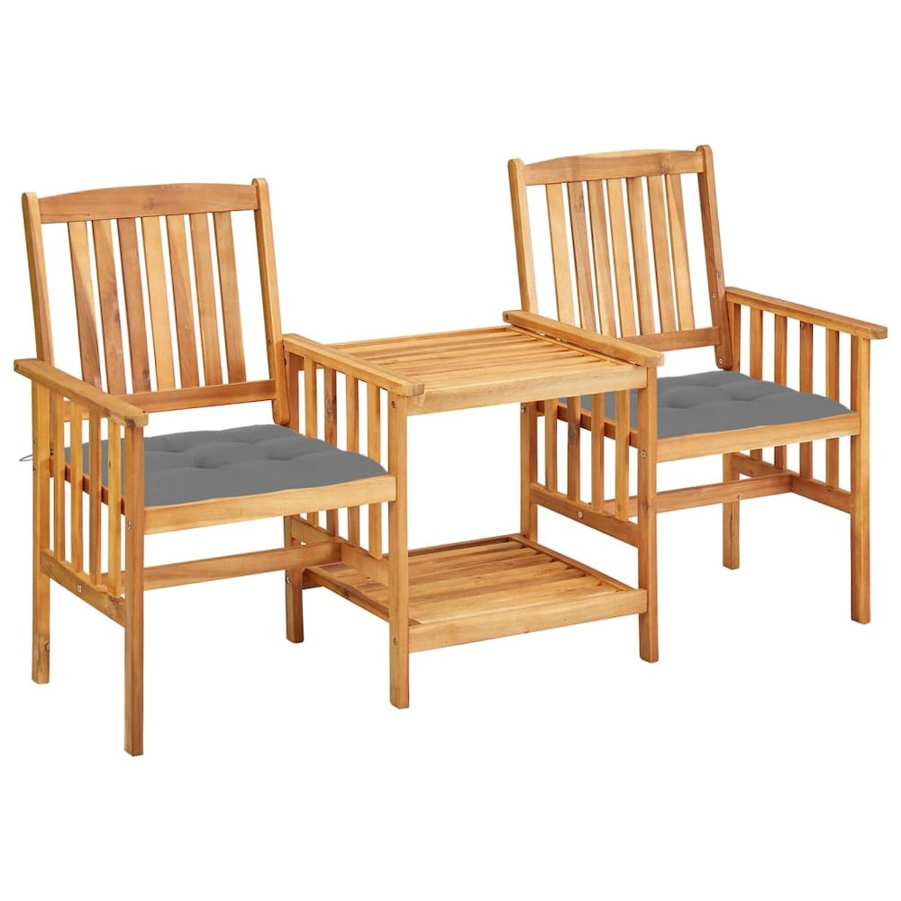 Bistro Set Natural wood Solid acacia wood Medium Durable. Picture 1