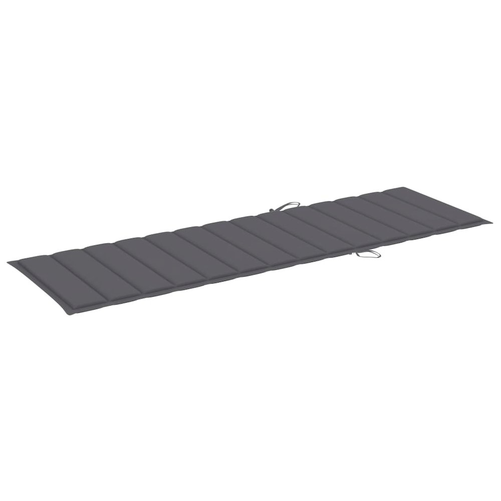 Sunlounger Gray Solid Acacia wood with gray wash finish Large. Picture 2