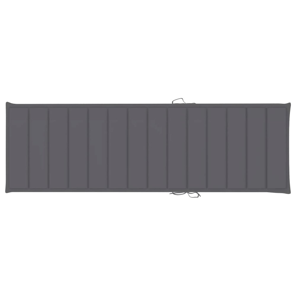 Sunlounger Gray Solid Acacia wood with gray wash finish Large. Picture 3