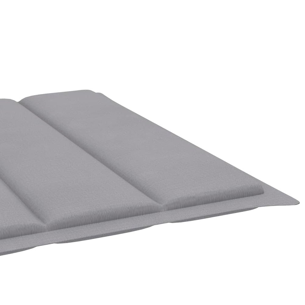 Sunlounger Grey Solid Acacia wood Large Adjustable Armrests. Picture 4