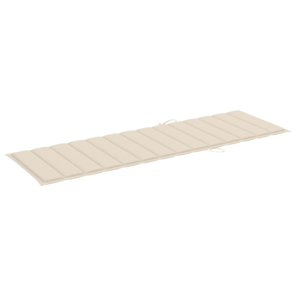 Sunlounger Grey Acacia wood, Polyester Single. Picture 2