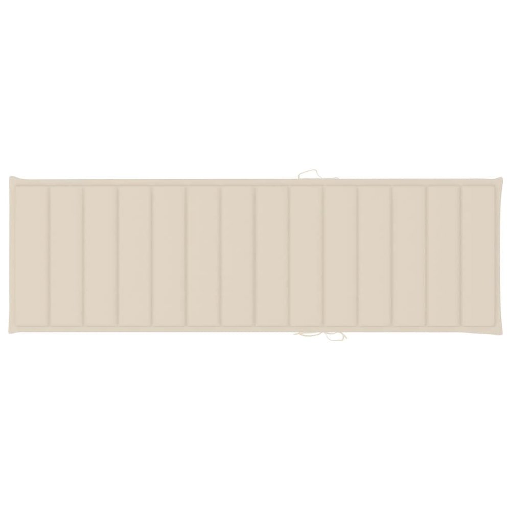 Sunlounger Grey Acacia wood, Polyester Single. Picture 3