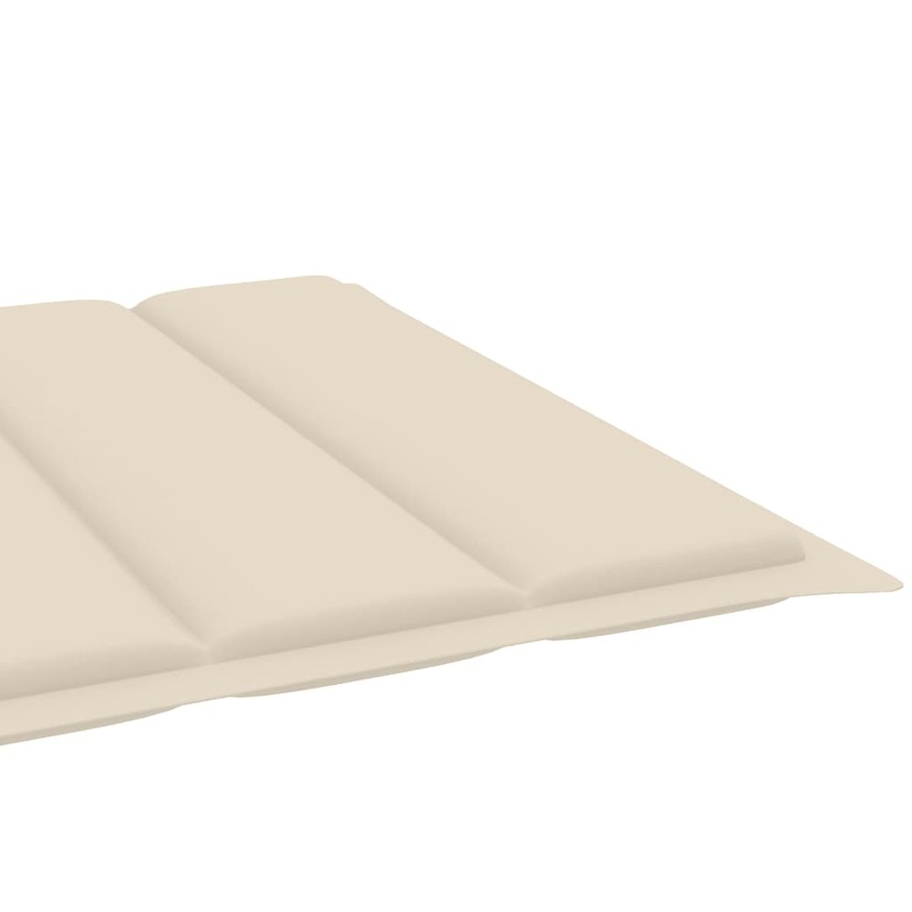 Sunlounger Grey Acacia wood, Polyester Single. Picture 4